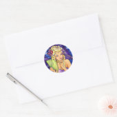 Amythyste-Sticker Ronde Sticker (Envelop)