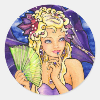 Amythyste-Sticker Ronde Sticker