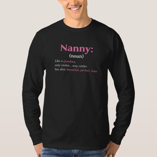 Amzing Nanny Definition mama Moederdag T-shirt (Voorkant)