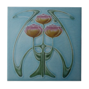 AN001 Art Nouveau Reproduction Antiek Tile Tegeltje
