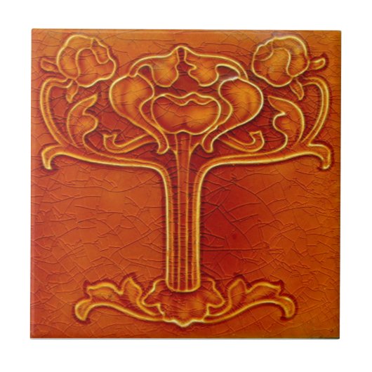 AN005 Art Nouveau Reproduction Antiek Tile Tegeltje (Voorkant)