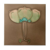 AN006 Art Nouveau Reproduction Antiek Tile Tegeltje (Voorkant)
