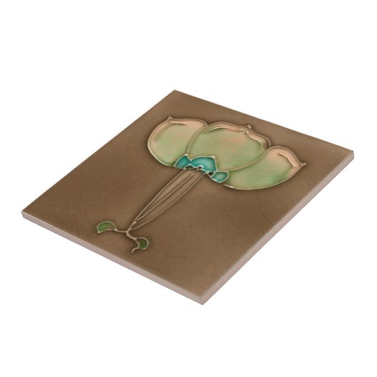 AN006 Art Nouveau Reproduction Antiek Tile Tegeltje (Zijkant)