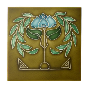 AN007 Art Nouveau Reproduction Antiek Tile Tegeltje
