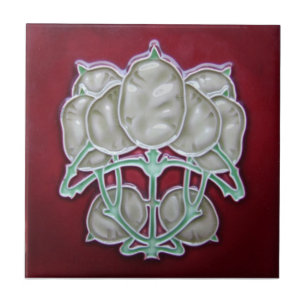 AN011 Art Nouveau Reproduction Antiek Tile Tegeltje