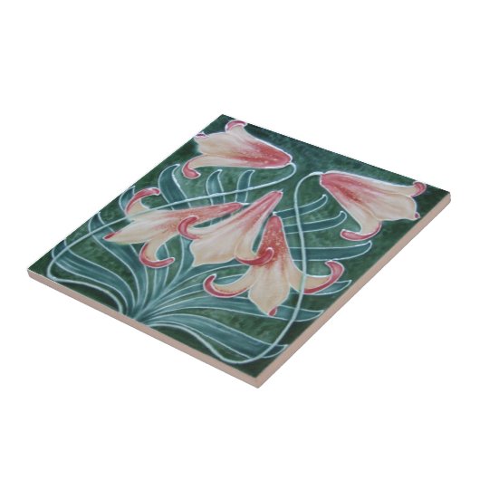AN012 Art Nouveau Reproduction Antiek Tile Tegeltje (Zijkant)