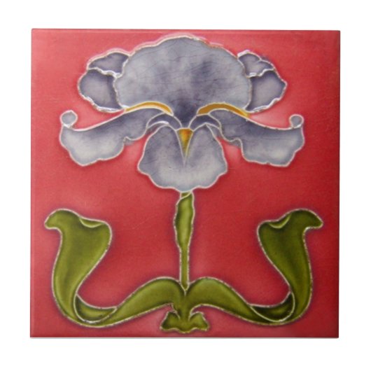 AN018 Art Nouveau Reproduction Antiek Tile Tegeltje (Voorkant)