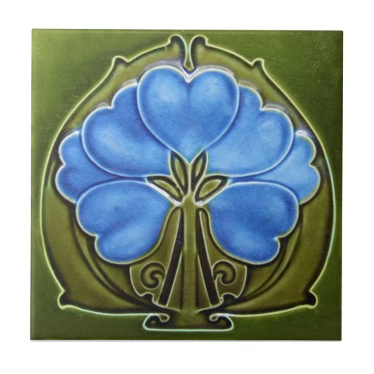 AN019 Art Nouveau Reproduction Antiek Tile Tegeltje (Voorkant)