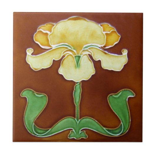 AN023 Art Nouveau Reproduction Antiek Tile Tegeltje (Voorkant)