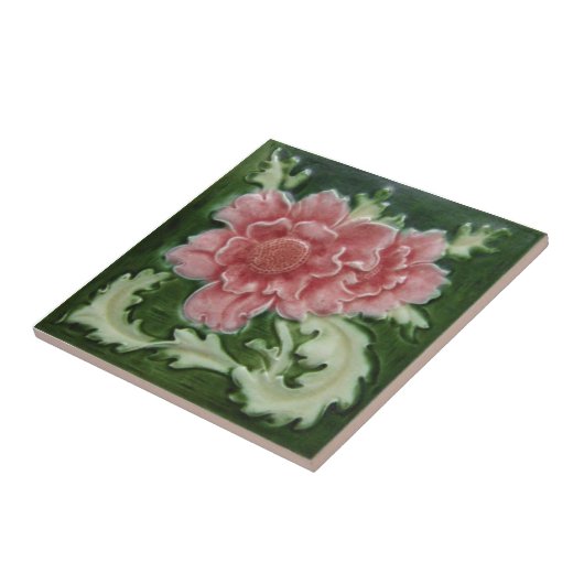 AN025 Art Nouveau Reproduction Antiek Tile Tegeltje (Zijkant)