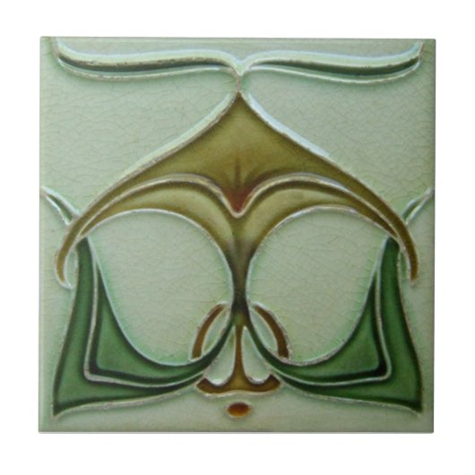 AN026 Art Nouveau Reproduction Antiek Tile Tegeltje (Voorkant)