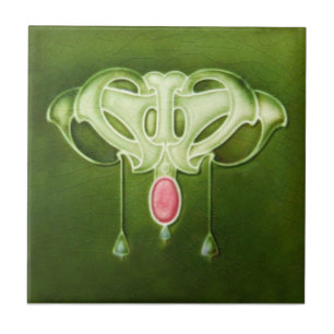 AN028 Art Nouveau Reproduction Antiek Tile Tegeltje