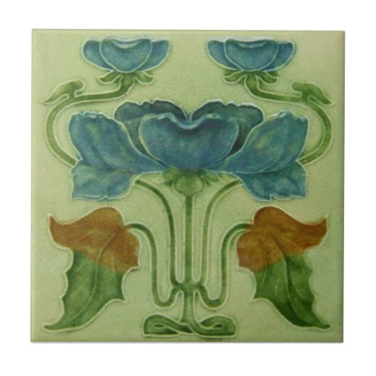 AN029 Art Nouveau Reproduction Antiek Tile Tegeltje (Voorkant)