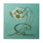 AN033 Art Nouveau Reproduction Antiek Tile Tegeltje (Voorkant)