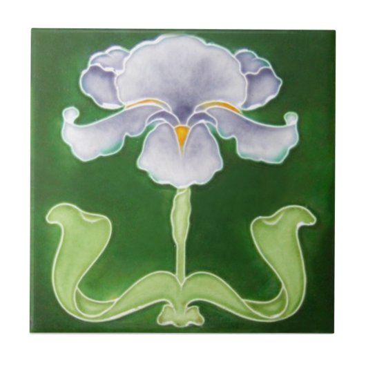 AN037 Art Nouveau Reproduction Antiek Tile Tegeltje (Voorkant)
