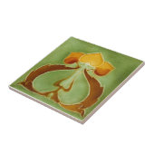 AN040 Art Nouveau Reproduction Antiek Tile Tegeltje (Zijkant)