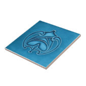 AN045 Art Nouveau Reproduction Antiek Tile Tegeltje (Zijkant)