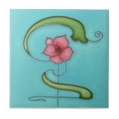 AN050 Art Nouveau Reproduction Antiek Tile Tegeltje (Voorkant)