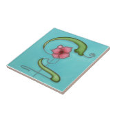 AN050 Art Nouveau Reproduction Antiek Tile Tegeltje (Zijkant)