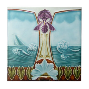 AN051 Art Nouveau Reproduction Antiek Tile Tegeltje