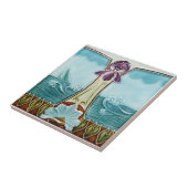 AN051 Art Nouveau Reproduction Antiek Tile Tegeltje (Zijkant)