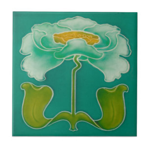 AN054 Art Nouveau Reproduction Antiek Tile Tegeltje