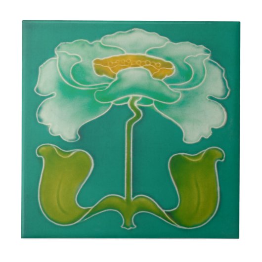 AN054 Art Nouveau Reproduction Antiek Tile Tegeltje (Voorkant)