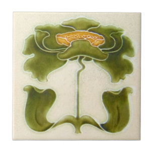 AN055 Art Nouveau Reproduction Antiek Tile Tegeltje