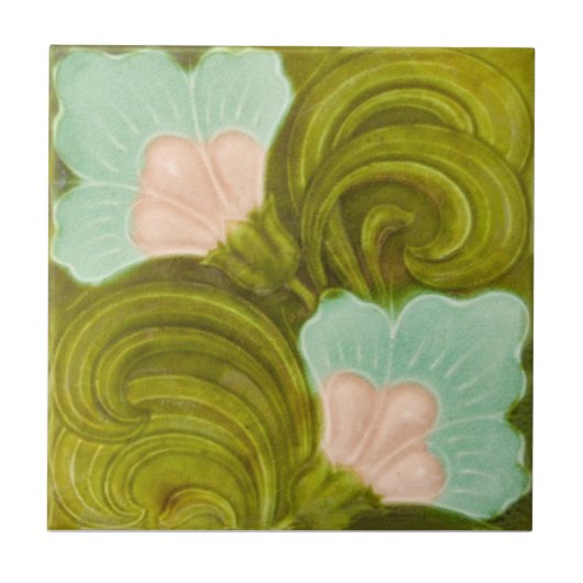 AN057 Art Nouveau Reproduction Antiek Tile Tegeltje (Voorkant)