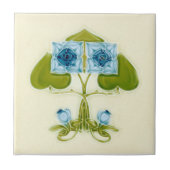 AN060 Art Nouveau Reproduction Antiek Tile Tegeltje (Voorkant)