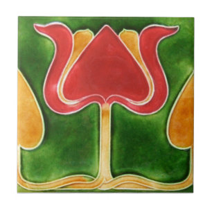 AN062 Art Nouveau Reproduction Antiek Tile Tegeltje