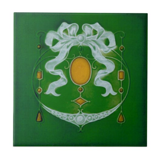 AN067 Art Nouveau Reproduction Antiek Tile Tegeltje (Voorkant)