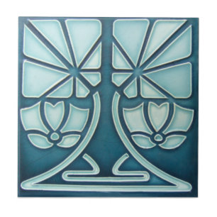 AN073 Art Nouveau Reproduction Antiek Tile Tegeltje