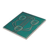 AN077 Art Nouveau Reproduction Antiek Tile Tegeltje (Zijkant)