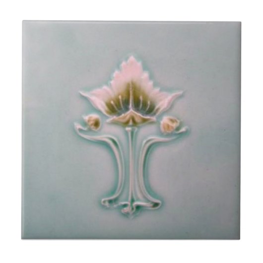 AN079 Art Nouveau Reproduction Antiek Tile Tegeltje (Voorkant)