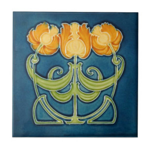 AN081 Art Nouveau Reproduction Antiek Tile Tegeltje