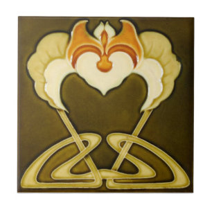 AN082 Art Nouveau Reproduction Antiek Tile Tegeltje