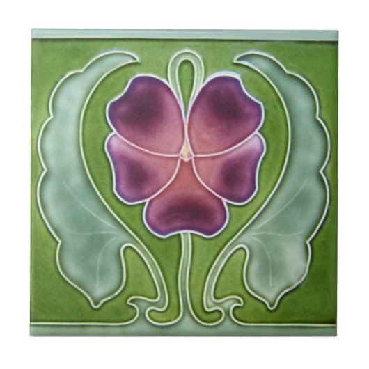 AN085 Art Nouveau Reproduction Antiek Tile Tegeltje (Voorkant)