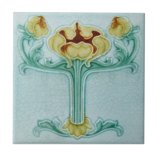 AN086 Art Nouveau Reproduction Antiek Tile Tegeltje (Voorkant)