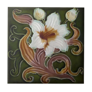 AN096 Art Nouveau Reproduction Antiek Tile Tegeltje