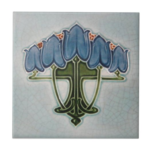 AN097 Art Nouveau Reproduction Antiek Tile Tegeltje (Voorkant)