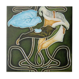 AN098 Art Nouveau Reproduction Antiek Tile Tegeltje