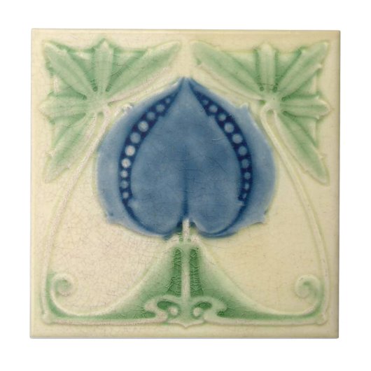 AN099 Art Nouveau Reproduction Antiek Tile Tegeltje (Voorkant)