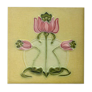AN100 Art Nouveau Reproduction Antiek Tile Tegeltje