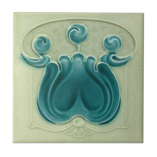 AN101 Art Nouveau Reproduction Antiek Tile Tegeltje (Voorkant)