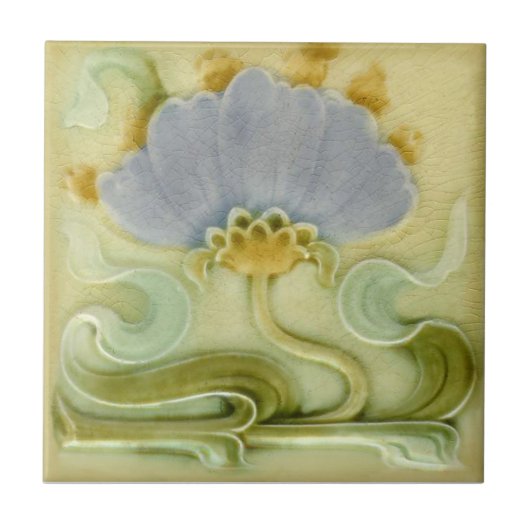 AN106 Art Nouveau Reproduction Antiek Tile Tegeltje (Voorkant)