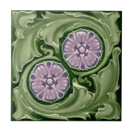 AN109 Art Nouveau Reproduction Antiek Tile Tegeltje (Voorkant)