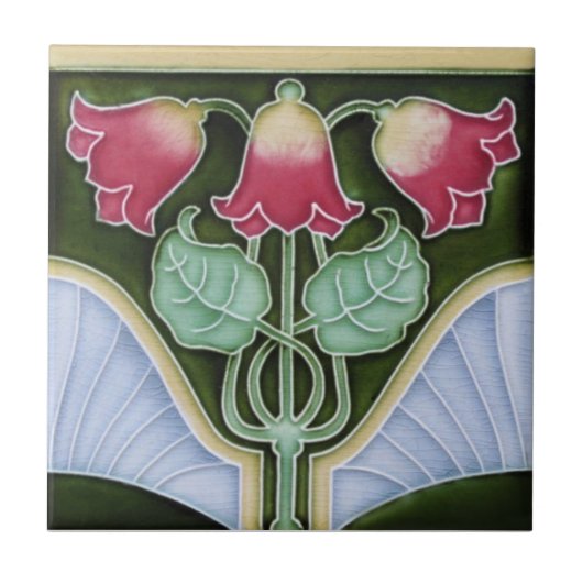 AN111 Art Nouveau Reproduction Antiek Tile Tegeltje (Voorkant)