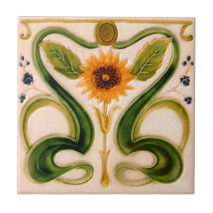 AN113 Art Nouveau Reproduction Antiek Tile Tegeltje