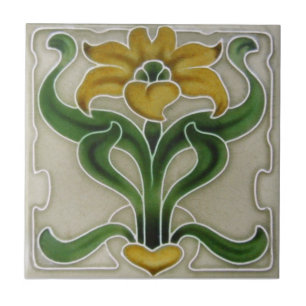 AN117 Art Nouveau Reproduction Antiek Tile Tegeltje